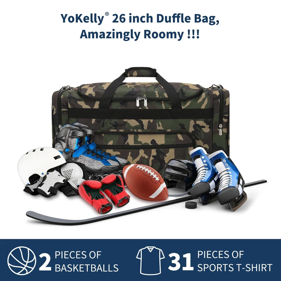 Bolsa de lona grande 75L para hombre - Bolsa de lona de 26 pulgadas resistente para viajes de fin de semana... Foto 3 de 4