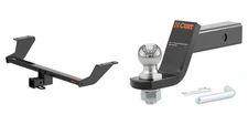 CURT Trailer Hitch Tow Kit 2in Receiver Class 3, Ball Mount, Pin & Clip - 13589