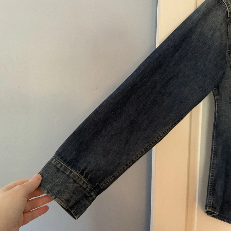 NEW AG Adriano Goldschmied Aiden Western Shirt Blue Denim Pearl Snap Men’s M - Image 2 of 4