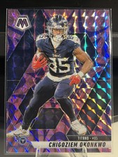 2025 Panini Mosaic - Chigoziem Okonkwo #115 Reactive Purple Mosaic Prizm