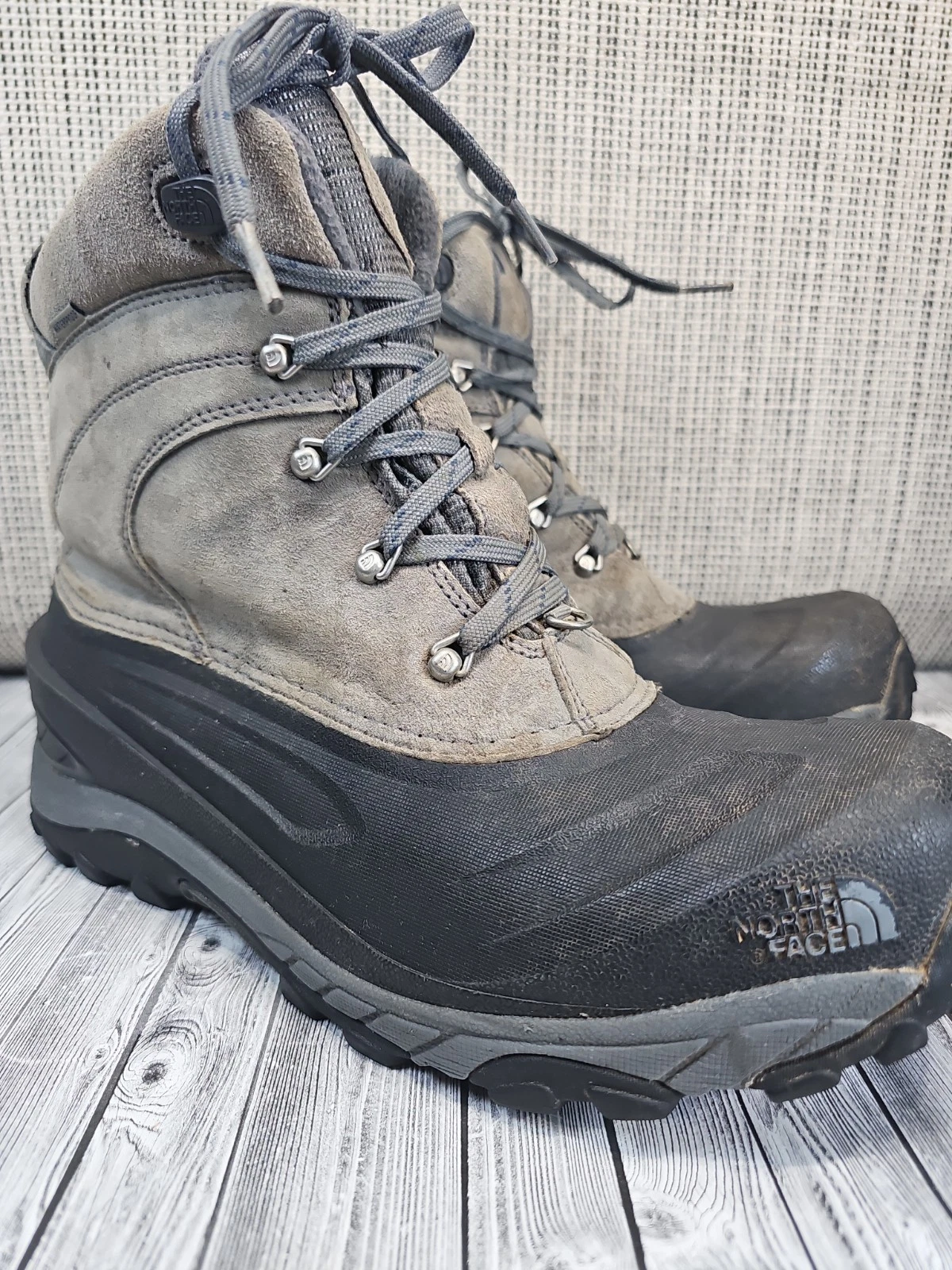 The North Face Men's Chilkat Lace Heat Seeker Waterproof Brown Boots Sz 13