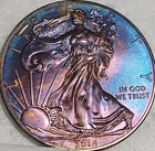 2014 American Silver Eagle GEM BU Unc .999 ounce Toning Toner ASE monster toned