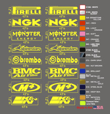 Motorcycle Sponsor Vinyl Fairing Sports Racing Bike Decal Stickers Kits A340