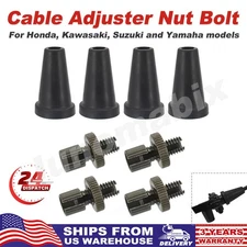 4x M8 Clutch Brake Cable Adjuster & Protection Covers For most Motorcycle ATV