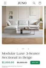 122? Brand New Cloud Couch with Chase That Serves As Storage As Well.
