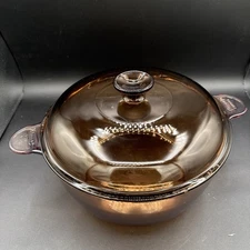 Vintage 1980’s Corning 4.5L (5 Quart) 10” Wide Dutch  Pan USA Made W/ Pyrex Lid