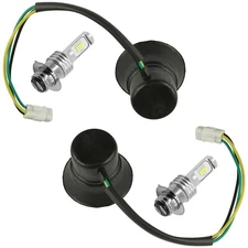 Caltric Headlight Socket And LED Bulb For Yamaha Rhino 660 YXR660F 4X4 2006