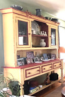 Farm House Buffet & Hutch | Harvest Sunset Custom Color, Glass Doors & Storage
