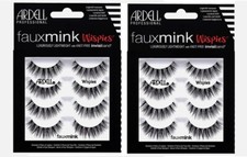 Ardell False Lashes Faux Mink Wispies Eyelashes, 1 pk x 4 pairs