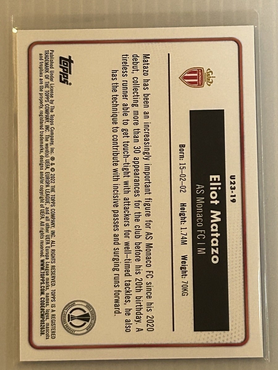 2021-22 Topps Merlin #31 Eliot Matazo AS Monaco FC