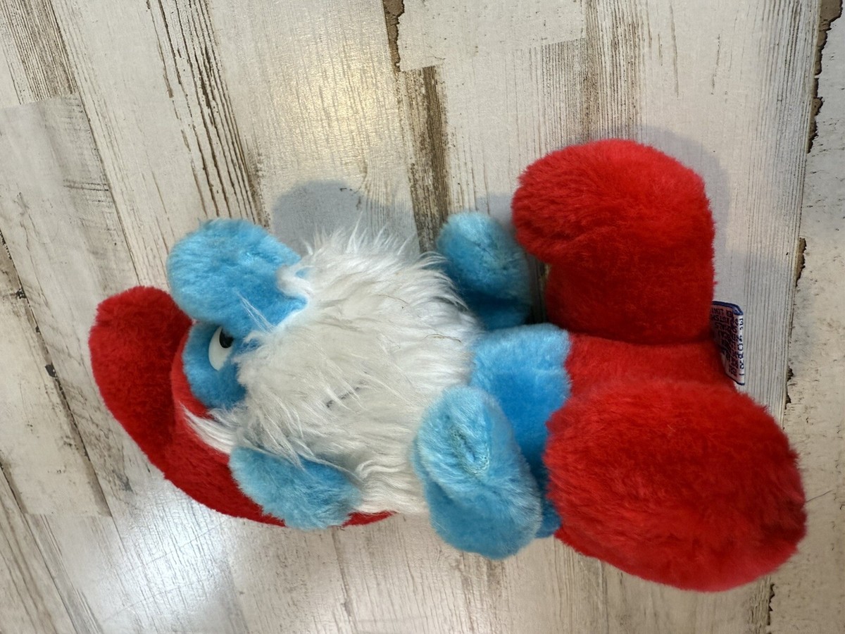 1981 Vintage Papa Smurf With Beard Plush Doll 8