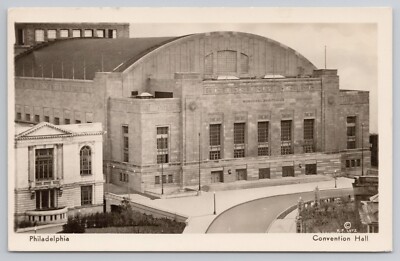 RPPC Convention Hall Philadelphia Pennsylvania PA 1940s Postcard