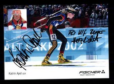 Katrin Apel Autogrammkarte Original Signiert Biathlon + A 151260