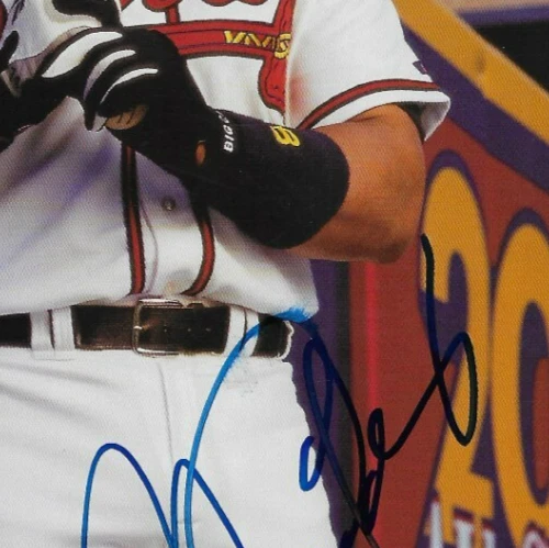 Signed Andres Galarraga Atlanta Braves Program SMALL SMUDGE w JSA Authentication - Image 4 of 4