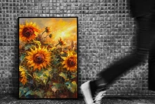Fields of Sunshine: A Bundle of Eight (8) Sunflower Art | Printable Wall Decor