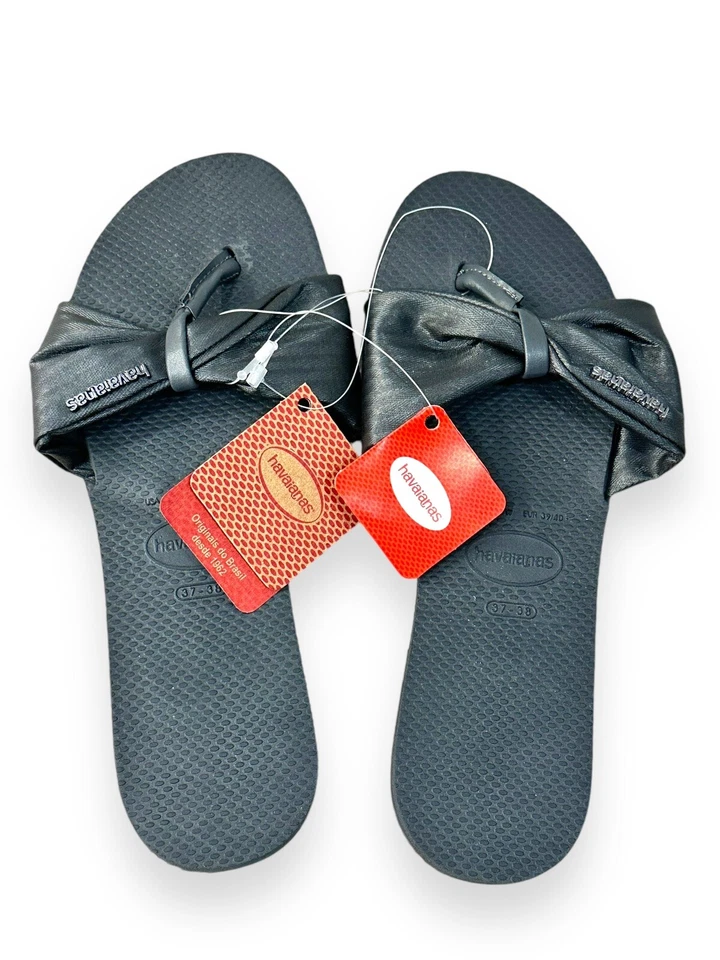 Sandalias clásicas Havaianas You St. Tropez chanclas negras para mujer 7/8 Foto 3 de 4