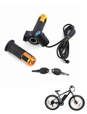 E Throttle 22mm Twist Throttle Accelerator Grips with Kill Switch LED Voltage...