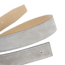Suede belt grey beige white belt 32 mm buckle H buckle real leather 31 30