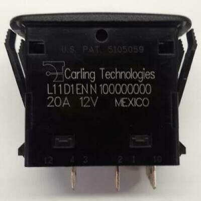 L11D1ENN1 Carling L series rocker switch,raised bezel,single pole,On-Off