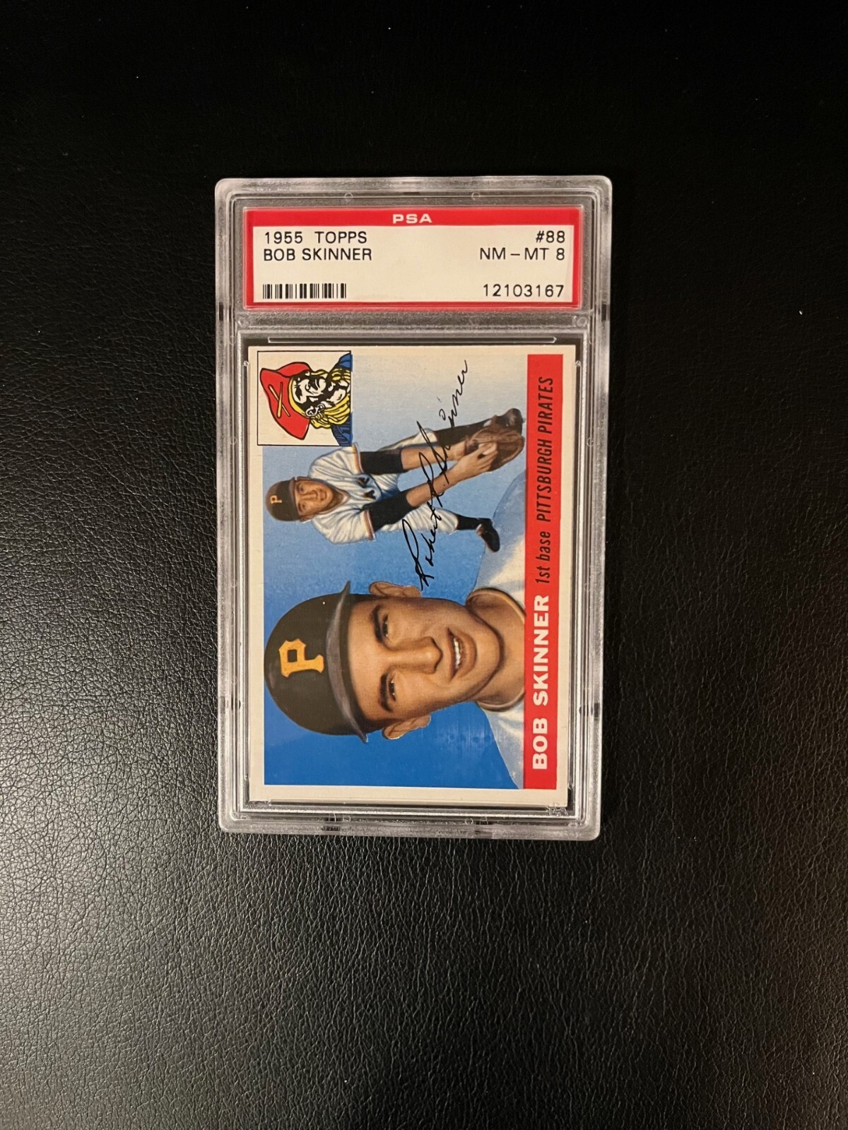 1955 TOPPS BASEBALL BOB SKINNER # 88  * PSA 8 *