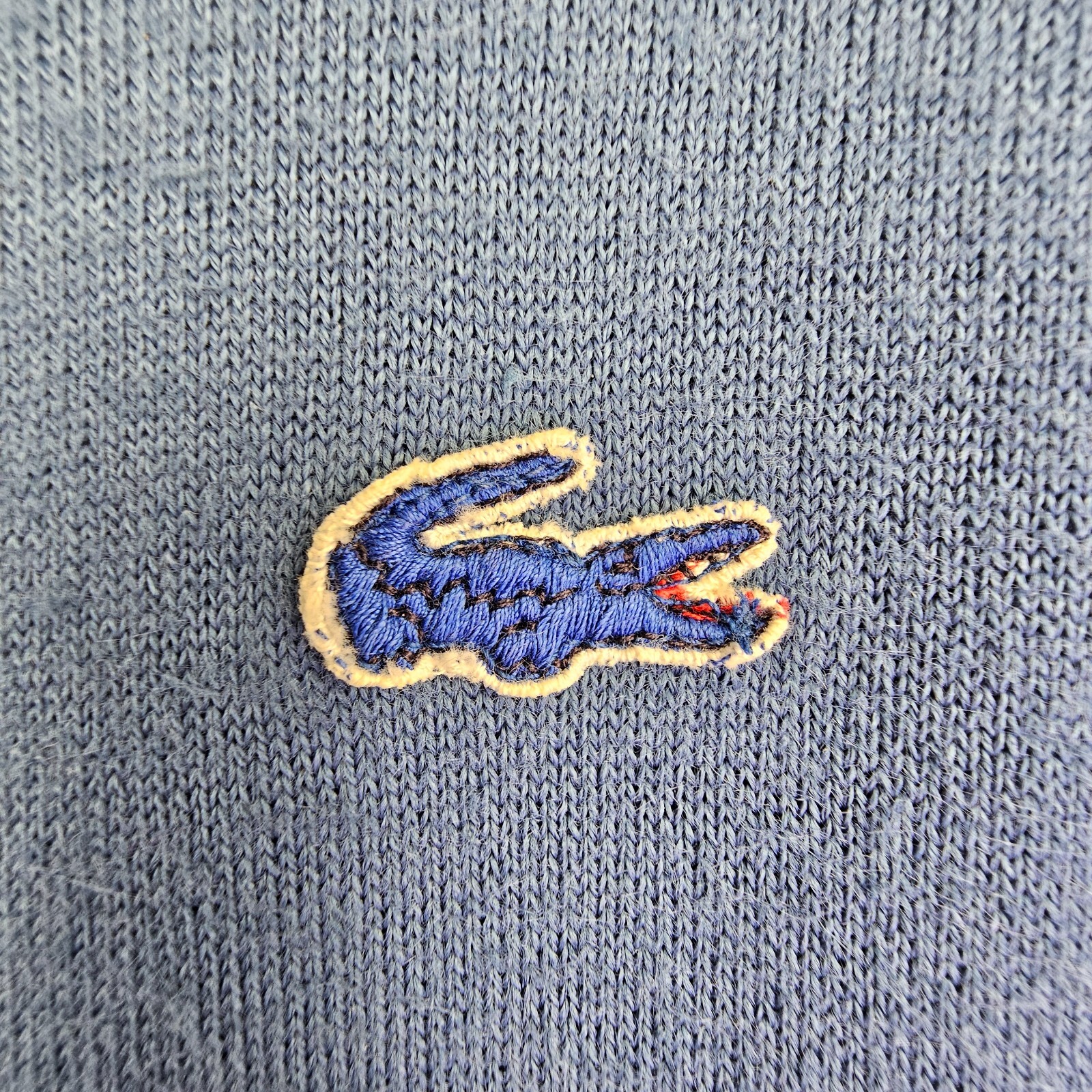 VTG Izod Lacoste Polo Sweater Mens XL Blue Soft Collared Preppy Easy Care thumbnail 3