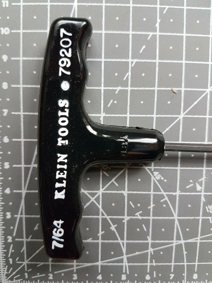 Klein Tools 7/64 (0.1094'/2.78cm) T-Handle Hex Key 9' long  - Made in USA - Image 2 of 3