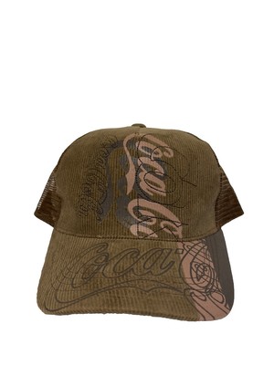 Vintage Coca Cola Corduroy Styled SnapBack Trucker Hat No Limits