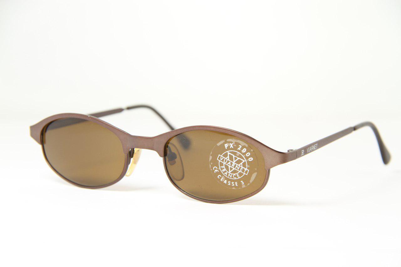 Gafas de sol vintage Vuarnet 063 marrón oscuro PX2000 marrón lente mineral