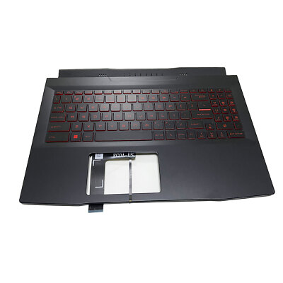 For MSI Katana GF66 Palmrest Red Backlit US Keyboard Upper Case MS-1581 MS-1582