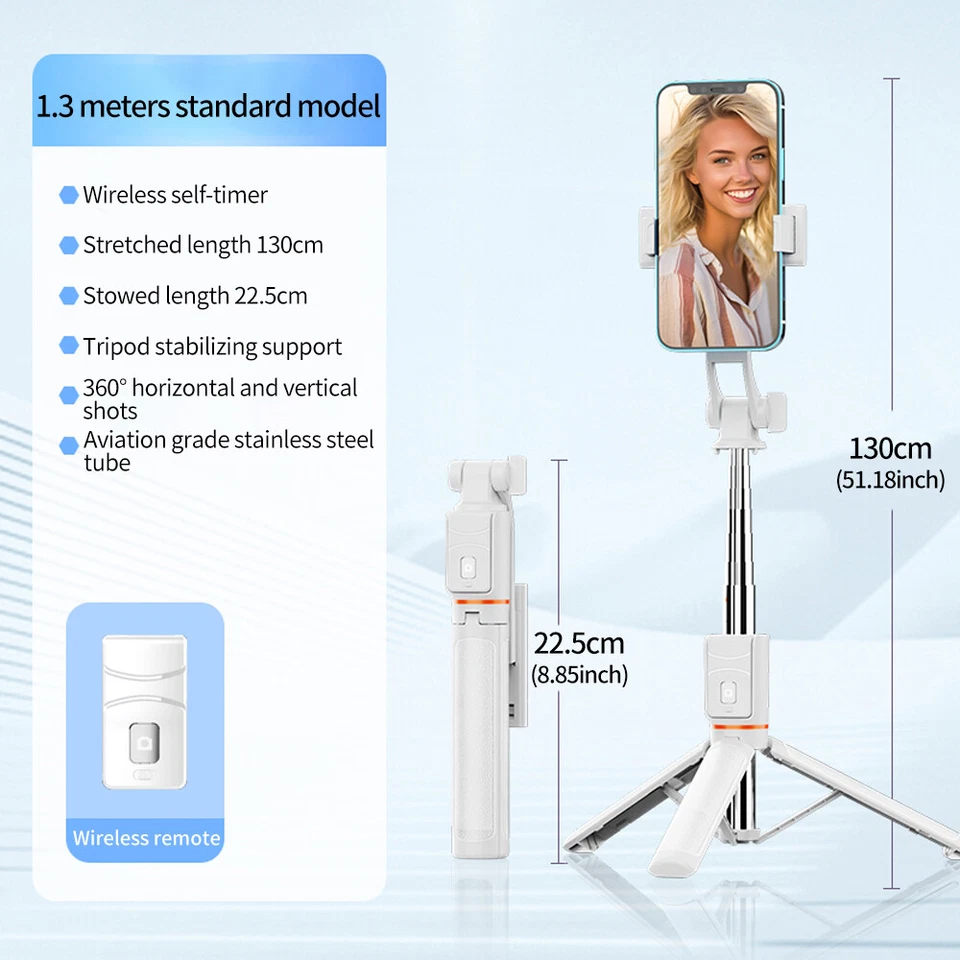 Retractable selfie stick tripod Desktop stand Wireless tripod for mobile phones - Image 2 of 4