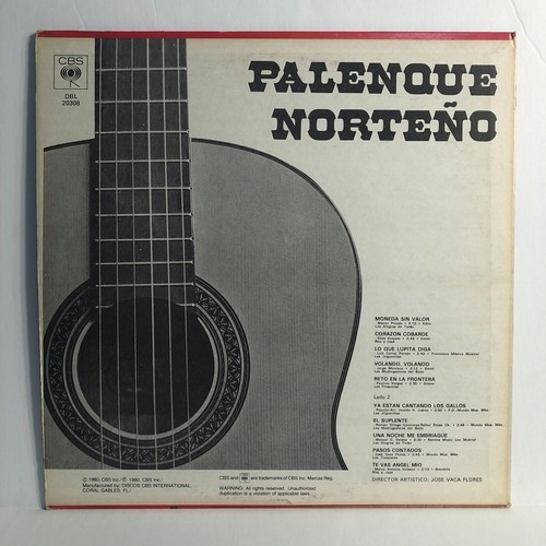 Palenque Norteño 1980 Norteno Rancheras Trios Compilation LP Vinyl Record M- - Picture 2 of 6