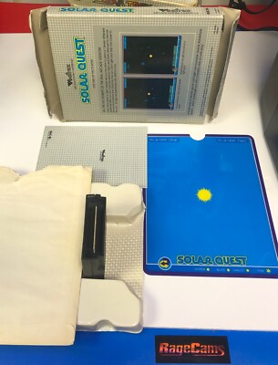 Solar quest Vectrex Video Game Cartridge Complete Overlay Manual