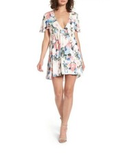 Show Me Your Mumu Women's Austin Babydoll Dress Blushing Paisley Large