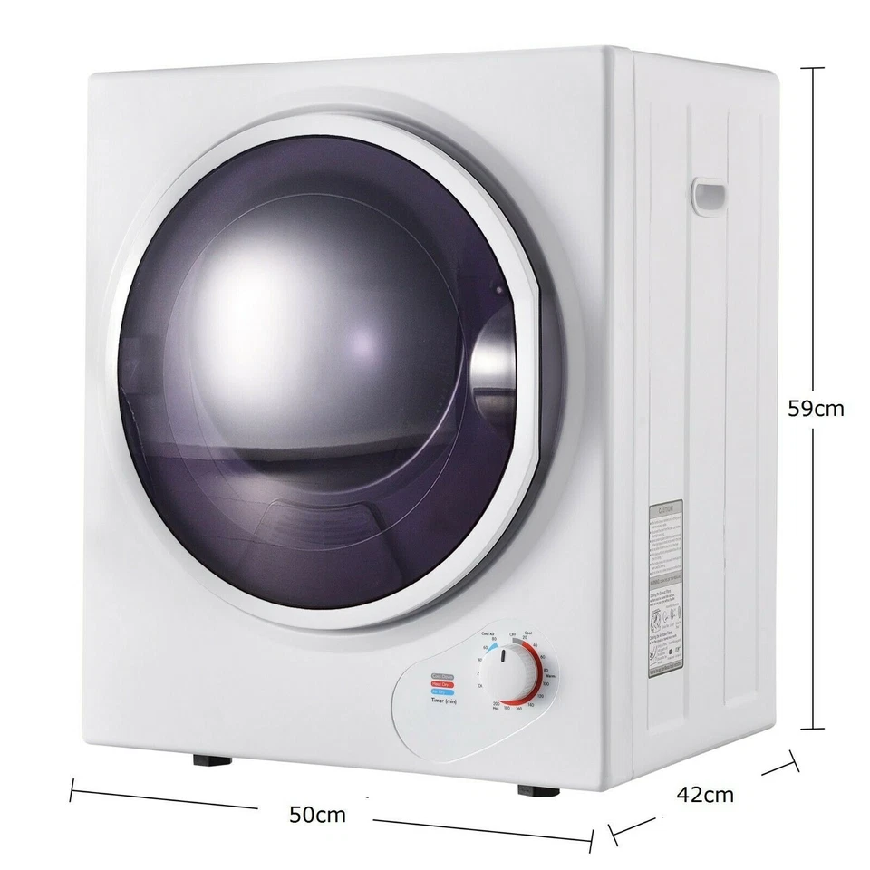 MERAX® Wäschetrockner Abluft Trockner 2,5 KG freistehend Überhitzungsschutz Weiß - Bild 2 von 4