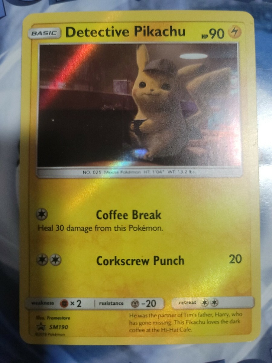 Detective Pikachu Pokemon Card Movie Promo SM190 - New | eBay