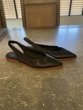 Frye Women's Kenzie Sling Back Ballet Flats Slip On Pointy Toe Leather 9.5M