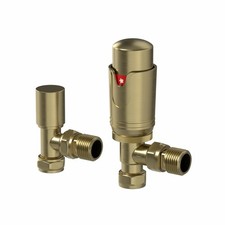 Thermostatic Radiator Valves TRV Heated Towel Rail Angled Corner Valve
