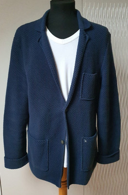 CLOSED Herren Strickjacke /Cardigan Blue 100% Cotton XL