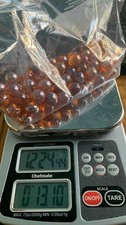 13 oz clear brown flat glass marbles