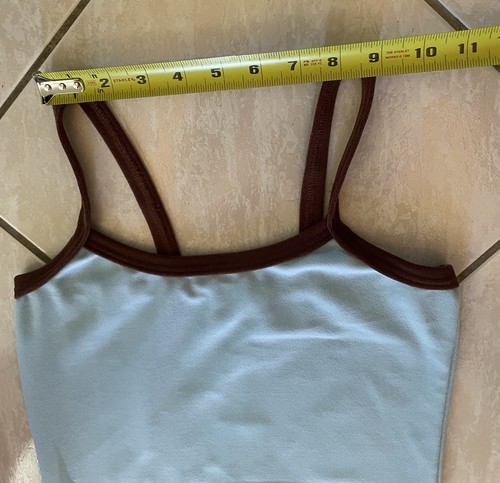 NWT Frankies Bikinis Quinn Terry Midi Dress in Dolphin Blue w/brown trim - Small - Picture 8 of 12