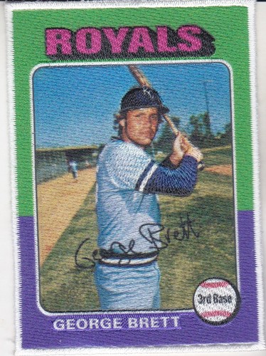 George Brett Cloth Replica of 1975 Rookie Card Kansas City Royals