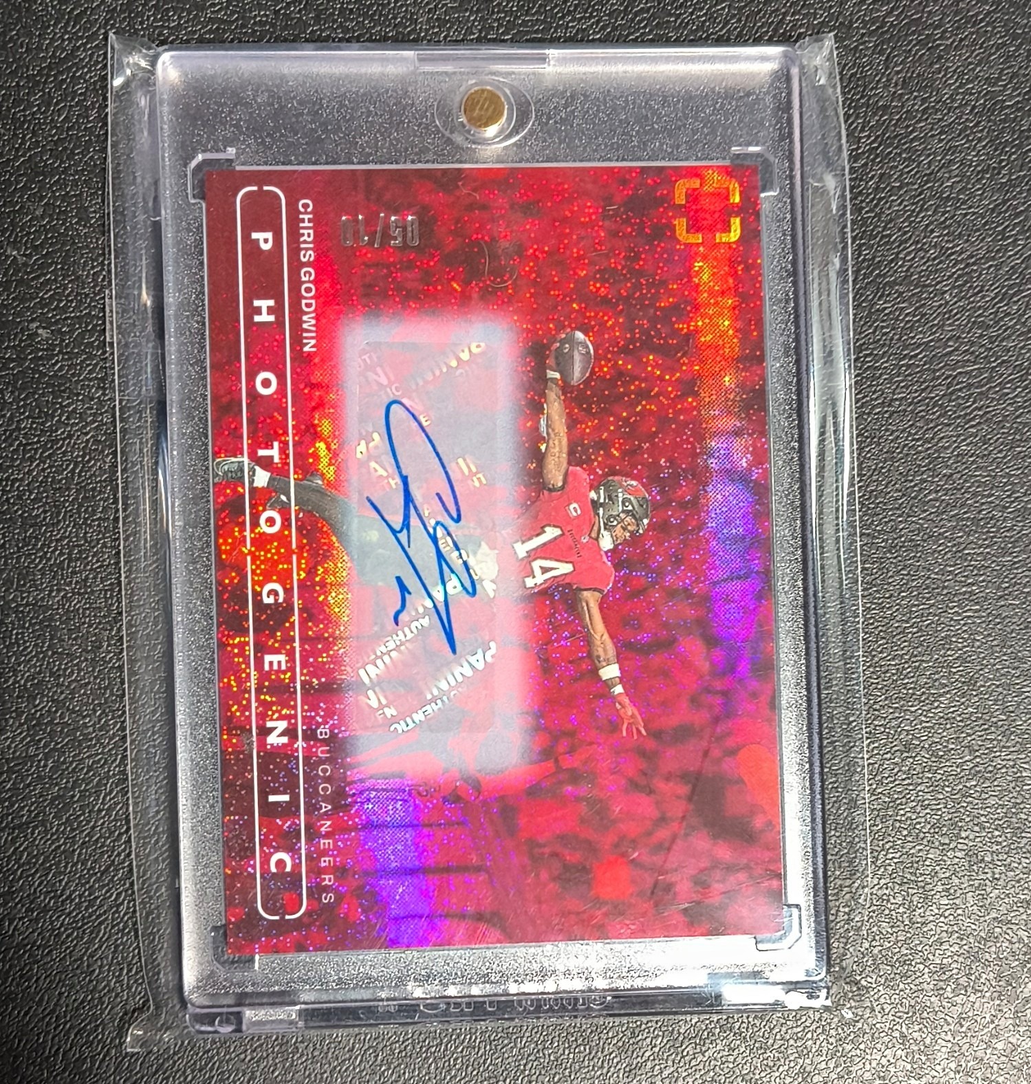 Panini 2024 Photogenic Chris Godwin #42 Buccaneers Red Autographs Auto /10