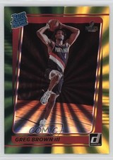 2021 Panini Donruss Rated Rookie Holo Green & Yellow Laser Greg Brown III 1e19