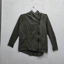 Nike Women Hoodie M Green Tech Fleece Cape Sportswear Full Zip