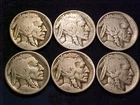 six different early mintmarked Buffalo Nickels 1916-1926DS About Good
