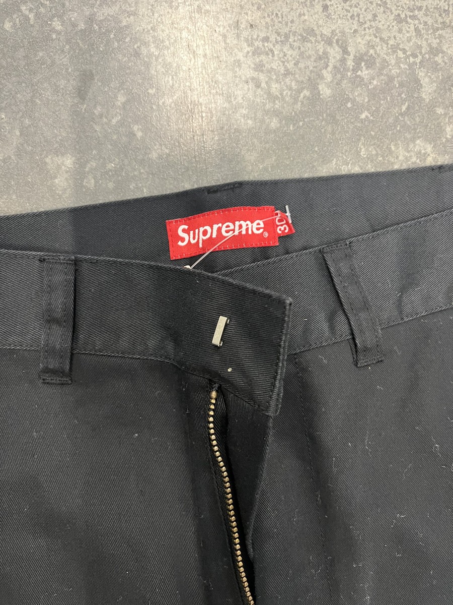 New Supreme Work Pant Pants Black Cotton Twill Size 30 SS | eBay
