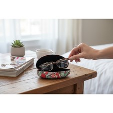 Jessica McClintock Eyeglasses Case OS Multicolor Very Good Floral Hard Shell