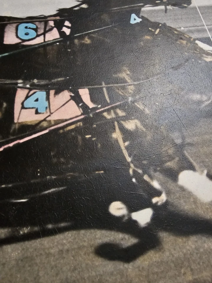 Fotografía antigua de carreras de caballos montada en jinete acabado de foto grande Foto 3 de 4