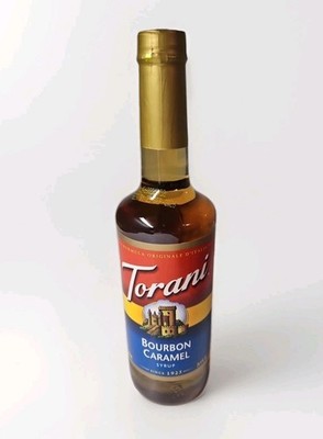 Torani Bourbon Caramel Flavored Syrup 750mL - Coffee/Shakes/Lattes - BB Sept '26