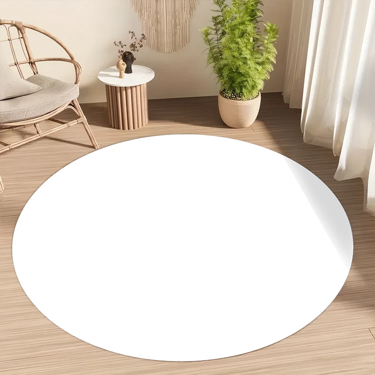 Alfombra redonda con tema de disco de vinilo - poliéster suave, lavable a máquina, 1,2 cm de ancho Foto 3 de 4